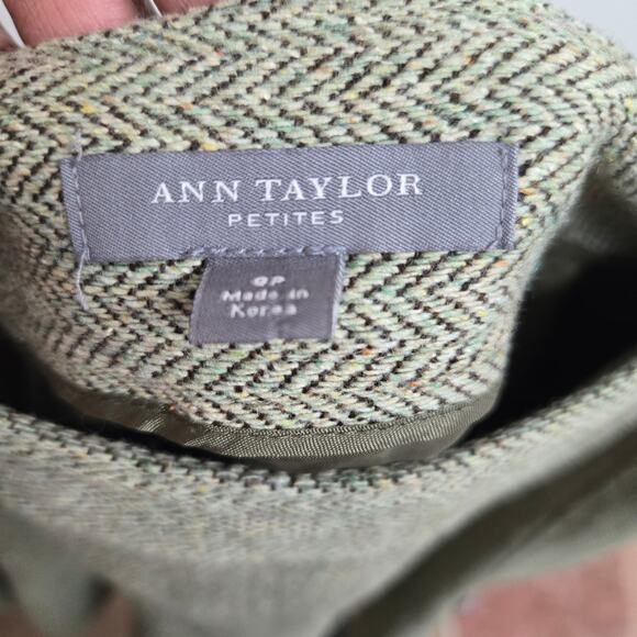 Ann Taylor Y2K Academia Equestrian English Countryside Wool Blend Tweed Skirt 8P - Picture 8 of 12